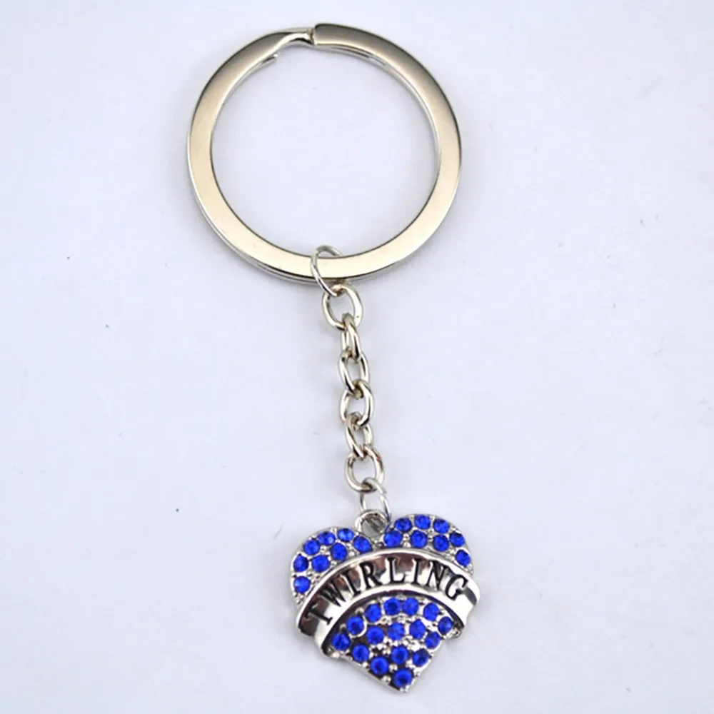 Брелок для ключей женщин в форме сердца с кристаллами подвеска брелок из