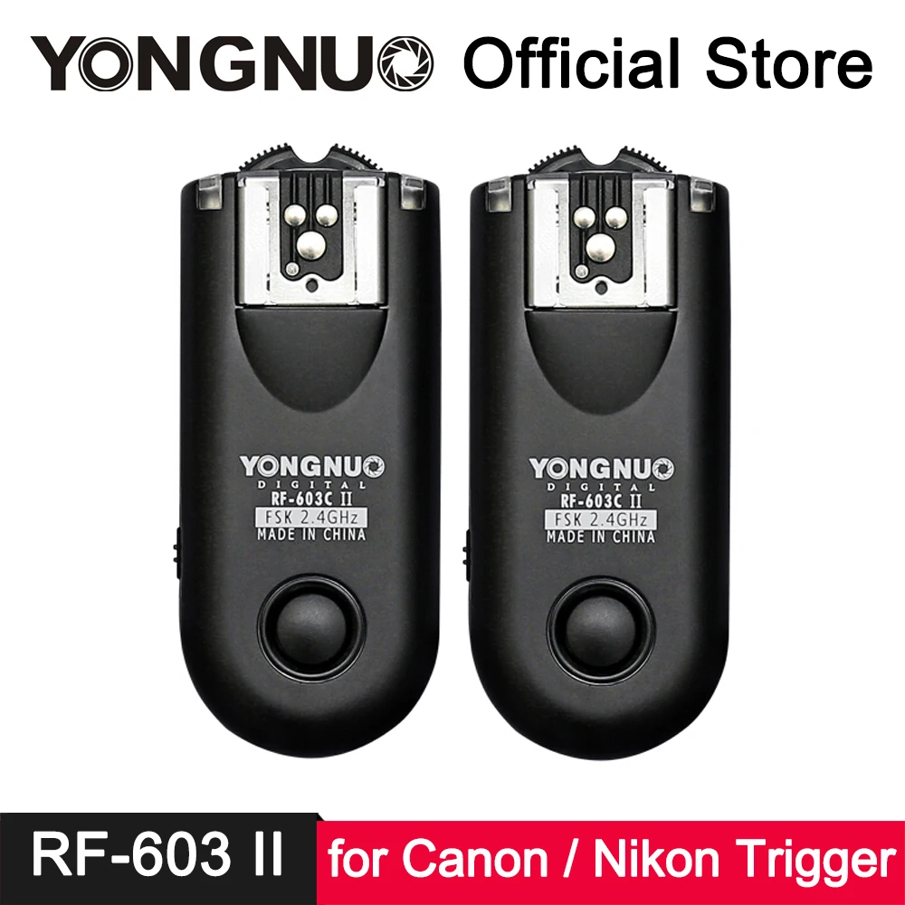 YongNuo RF 603C 603N II Беспроводной вспышка триггера приемопередатчик для Canon 5D III 7D 50D 1