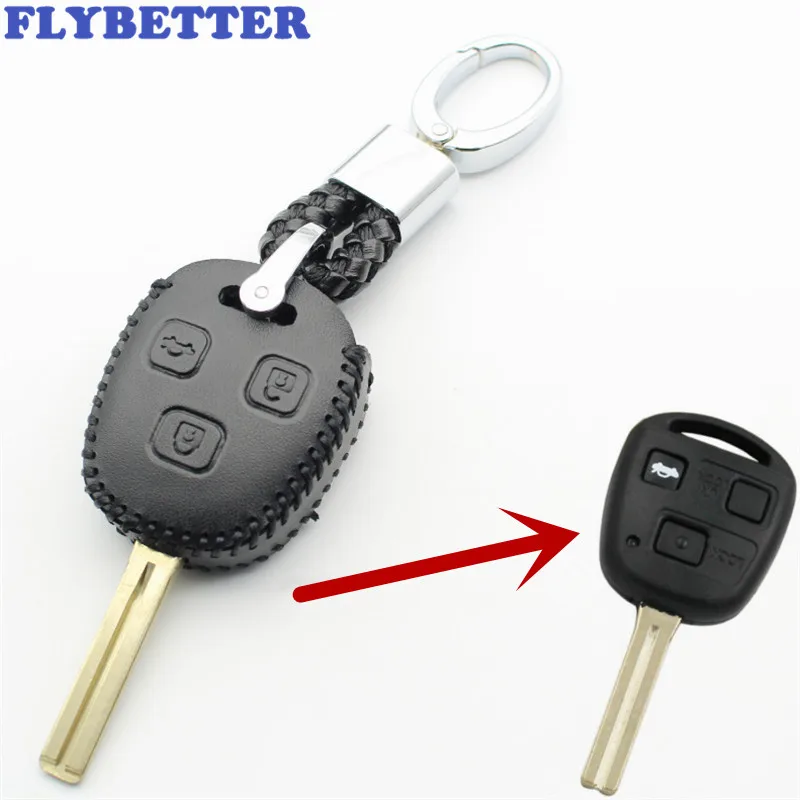 FLYBETTER чехол для брелка из натуральной кожи с 3 кнопками и дистанционным