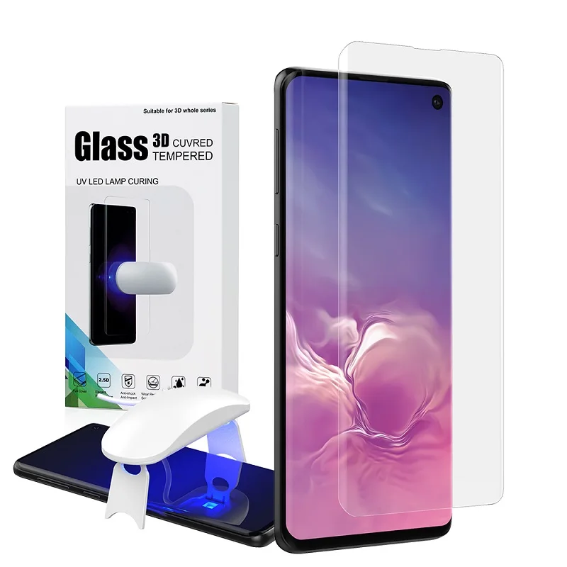 Защитная пленка для экрана с разблокировкой отпечатков пальцев для samsung Galaxy S10, УФ-пленка, полное покрытие для S10 Plus, закаленное стекло