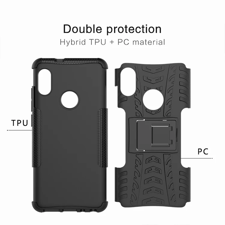 Чехол для Xiaomi Redmi Note 6 Pro задняя крышка из ТПУ + ПК прочный армированный чехол