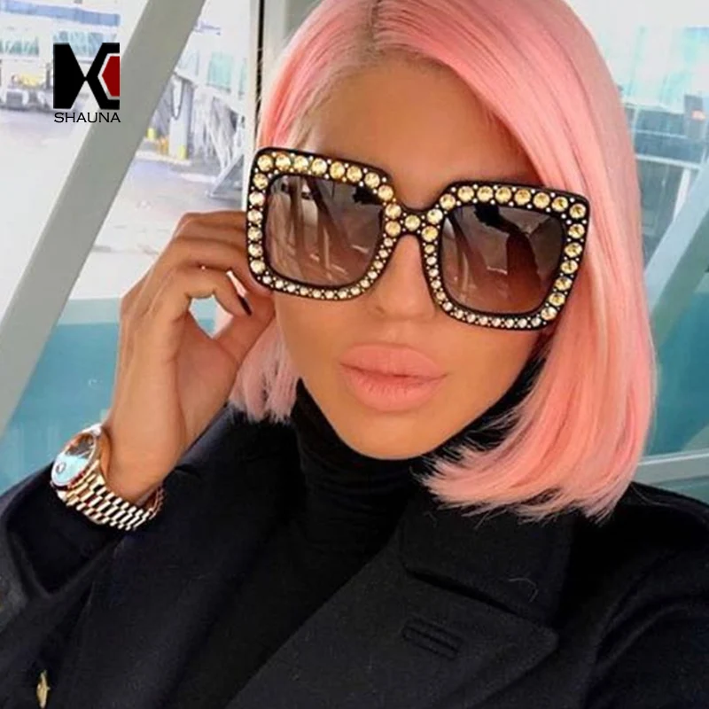 SHAUNA Bling Новые цвета трендовые хрустальные украшения квадратные женские