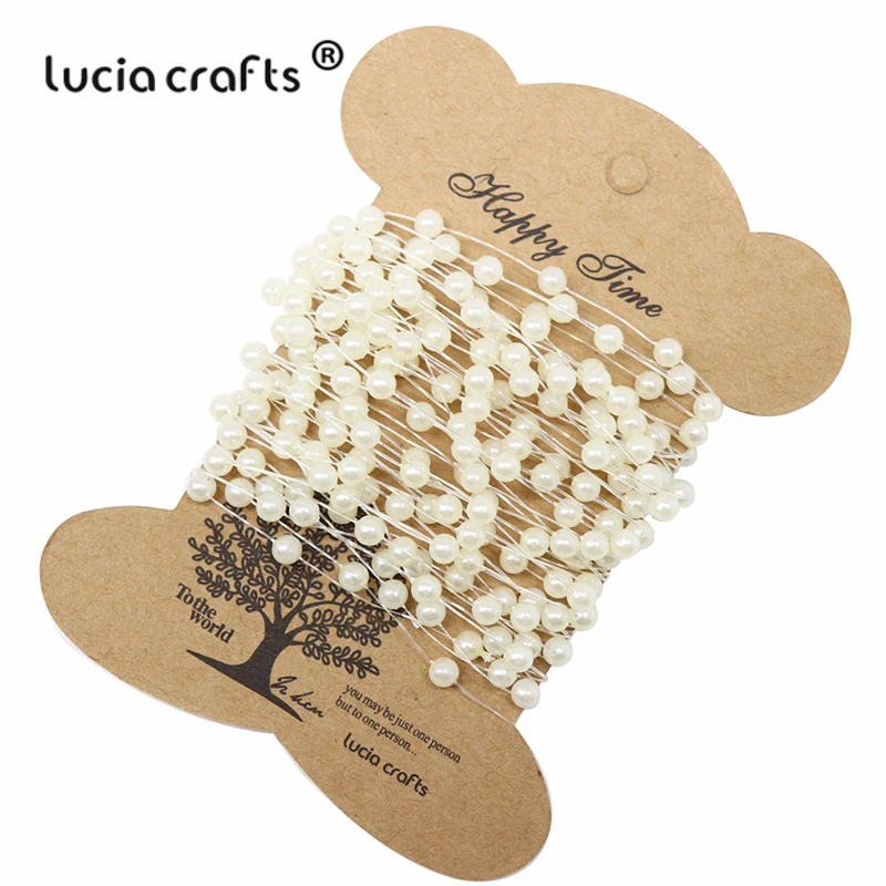 Распродажа! Lucia crafts 4 мм круглые бусы цепочка из искусственного жемчуга гирлянда