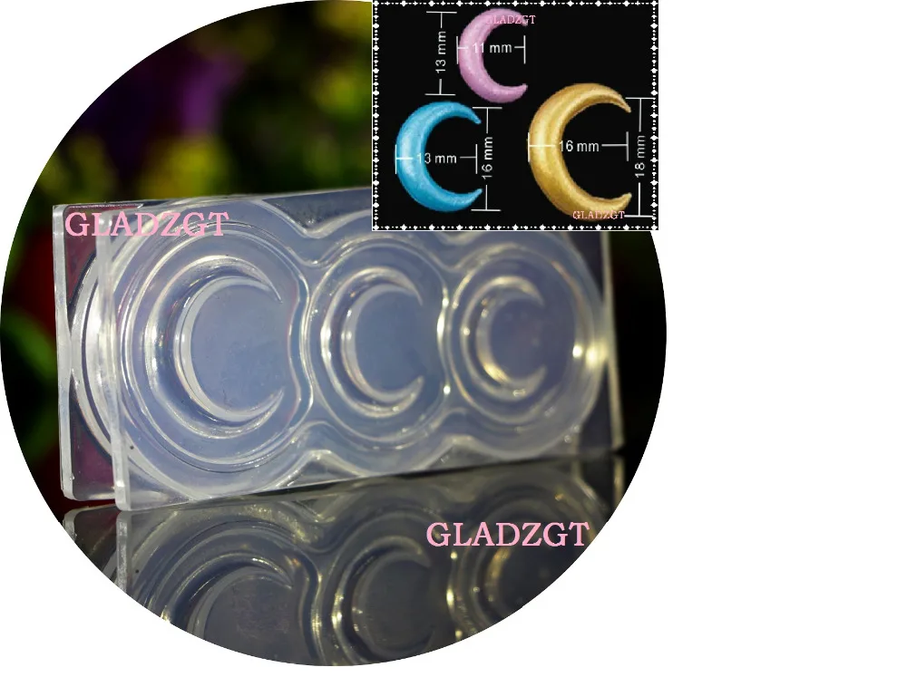 GLADZGT 3D стерео лунный свет плесень полностью прозрачный DIY декоративное ремесло ювелирных изделий смолы формы для ювелирных изделий