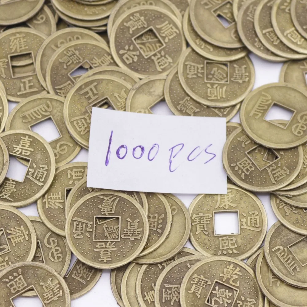 Серия 1000 шт. Реплика китайской династии Цинь двойной дракон монета из сплава