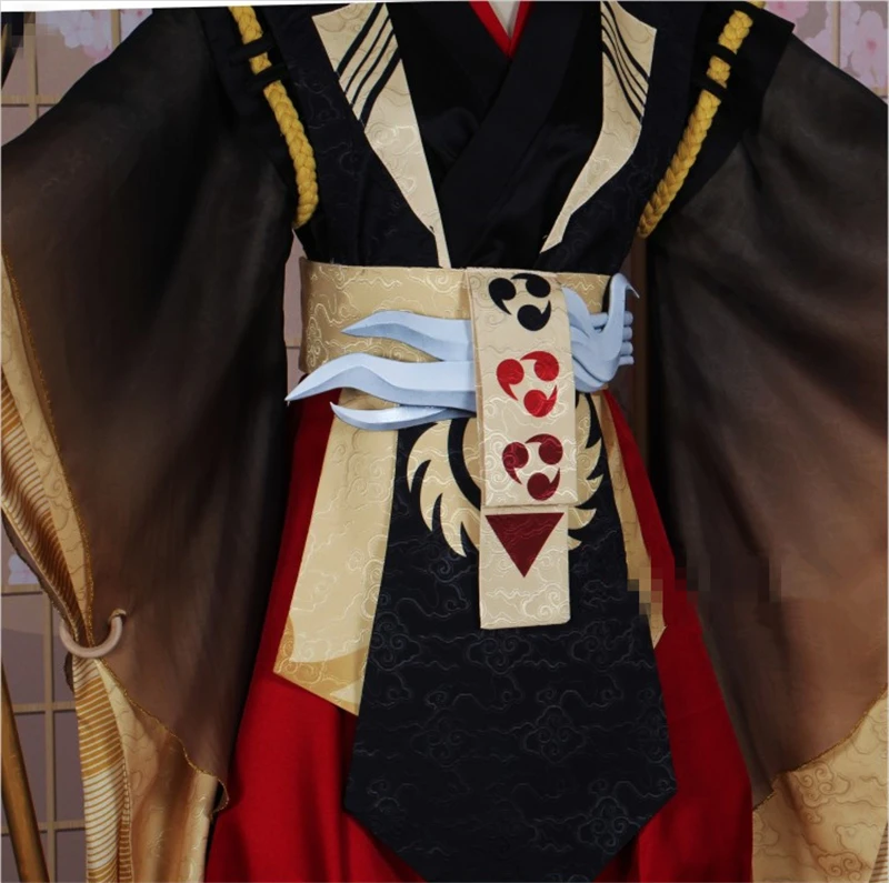 Пользовательские размеры игра Cos Onmyoji Tengou собака Черное Перо Косплей Костюм