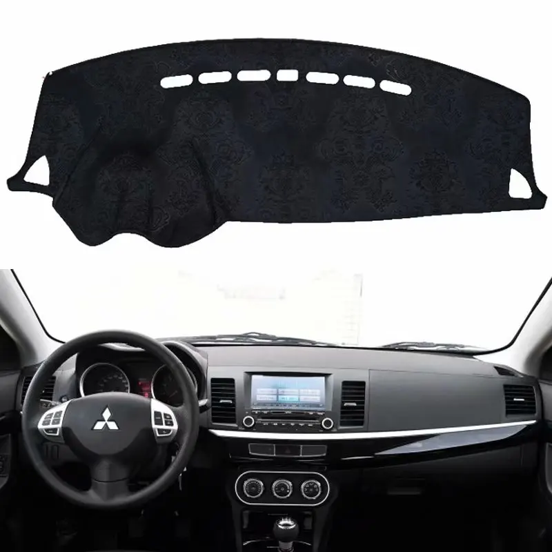 Фланелевый коврик для приборной панели Mitsubishi Lancer Ex Evo 2007 2013 аксессуары стайлинга