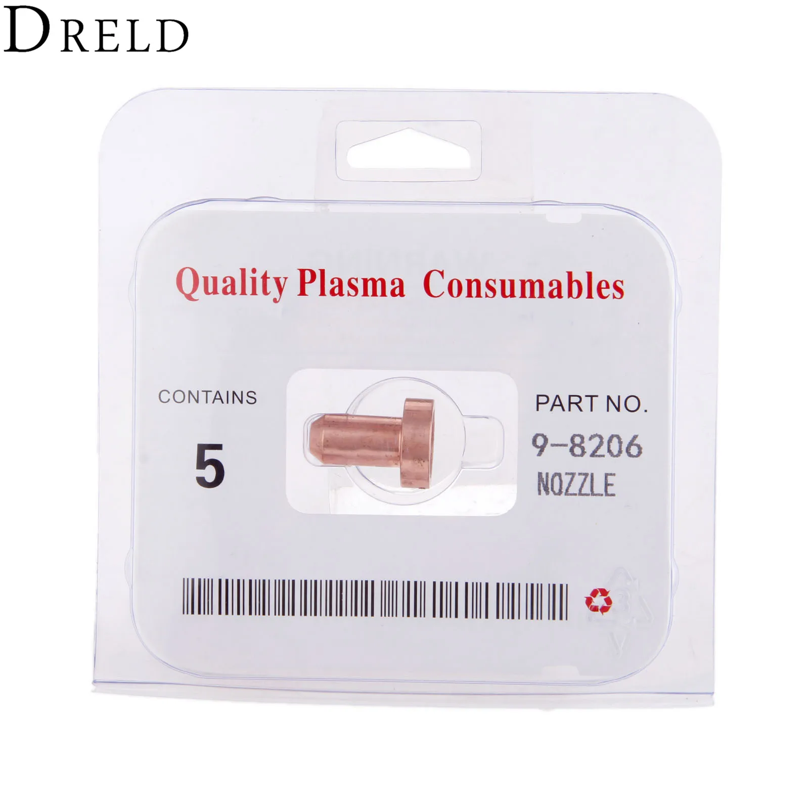 DRELD 5 шт. Плазменные насадки 9-8206 режущие насадки подходят для SL60 SL100 плазменный резак фонарь расходные материалы аксессуары 30A сварочные принадлежности