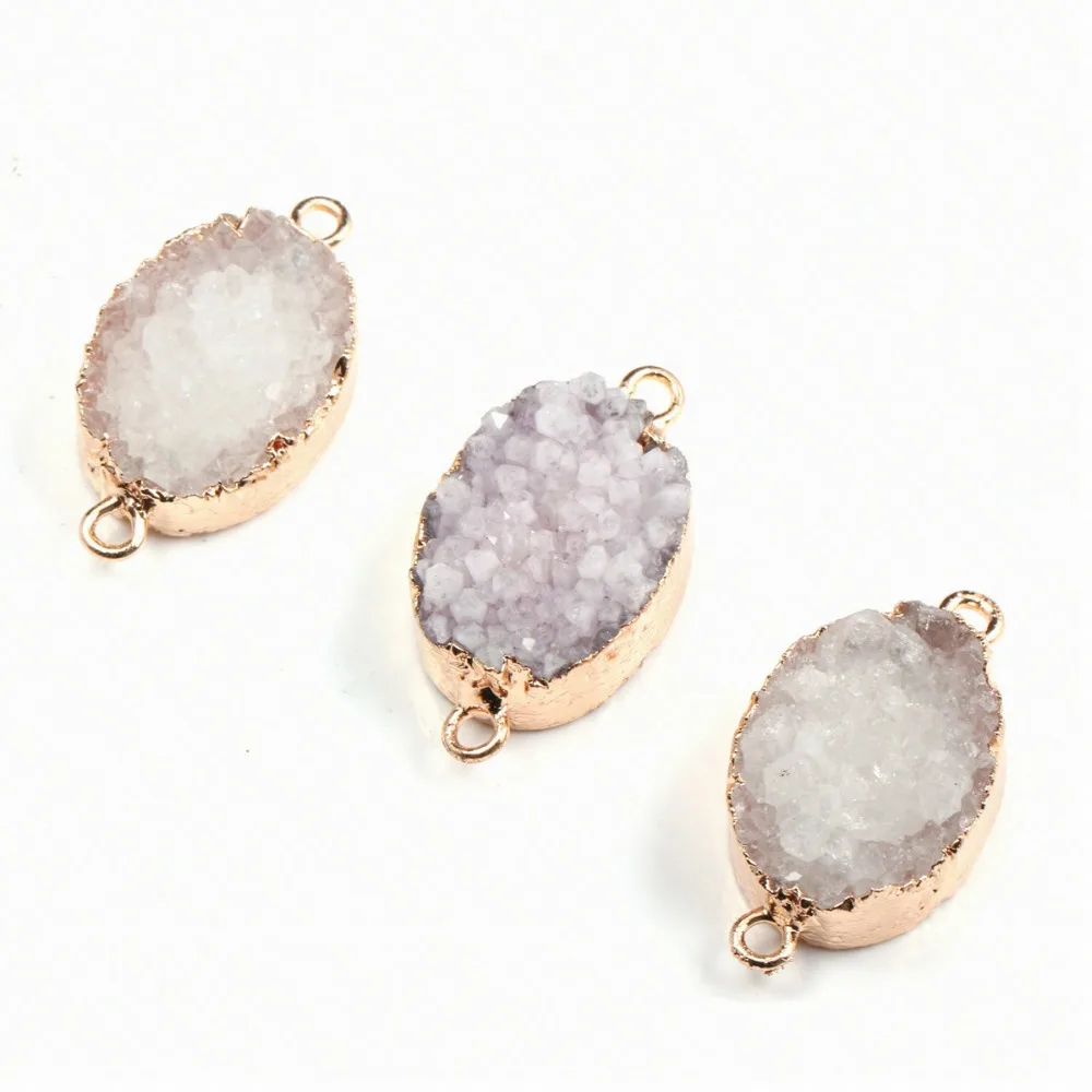 Коннектор 2020 горячая Распродажа позолоченный коннектор из натурального камня