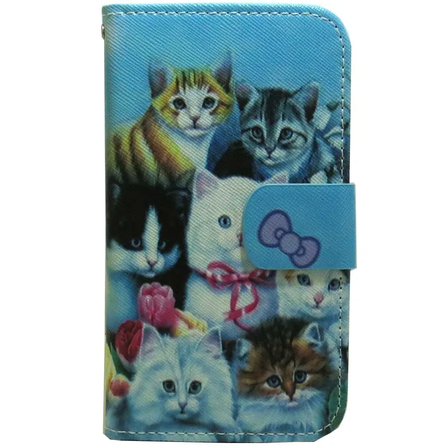 Cat Family Лев сова кошка собака волк Панда Кролик Божья коровка Медведь кошелек с тигровой расцветкой флип-чехол для huawei Honor 4X6X5X7X9 10 Lite 6A 7A 8X - Цвет: Cat Family