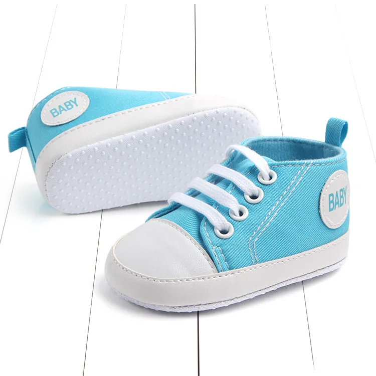 Branded Newborn Sneakers Baby girls Boys Lace-up Canvas Shoes Active All Star Zapatos Bebe Toddler Shoes Infantil Sapatos - Цвет: AS PICTURE