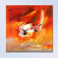 newest modern home decorative canvas painting entranceway background wall decorative picture no frame animal crane painting
