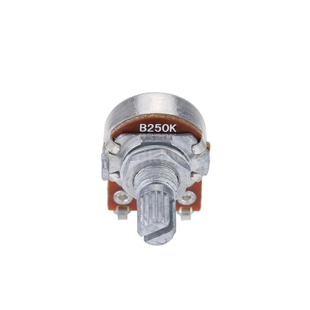 New 2pcs Convenient Alloy Spiral Potentiometer With Switch Control and Change the volume B250K Electrical Parts Accessory | Электроника