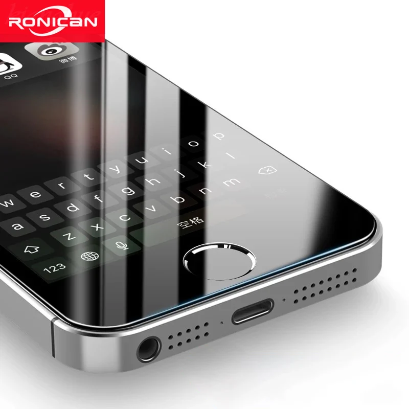 RONICAN 2.5D прозрачное закаленное стекло с покрытием для iPhone 5 5s 5c SE Взрывозащищенная