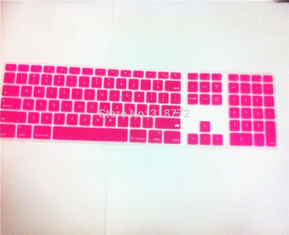 Силиконовый чехол для клавиатуры цветной защитный компьютера с цифровыми