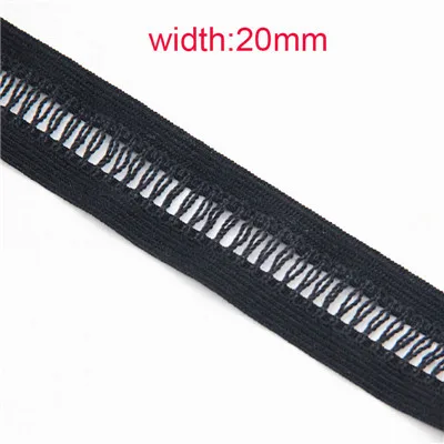 black20mm 4 Черная сетка, кружевная отделка, резинки для шитья одежды, эластичная лента, стрейч-лента, лента для волос, сделай сам, бюстгальтер, штаны, талия, 2 м - Цвет: black20mm 4