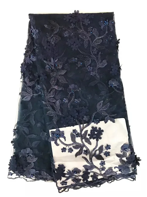latest spring high quality ink black beaded embroidery lace fabric France 5 yards / free shipping!jy-3-9 | Дом и сад