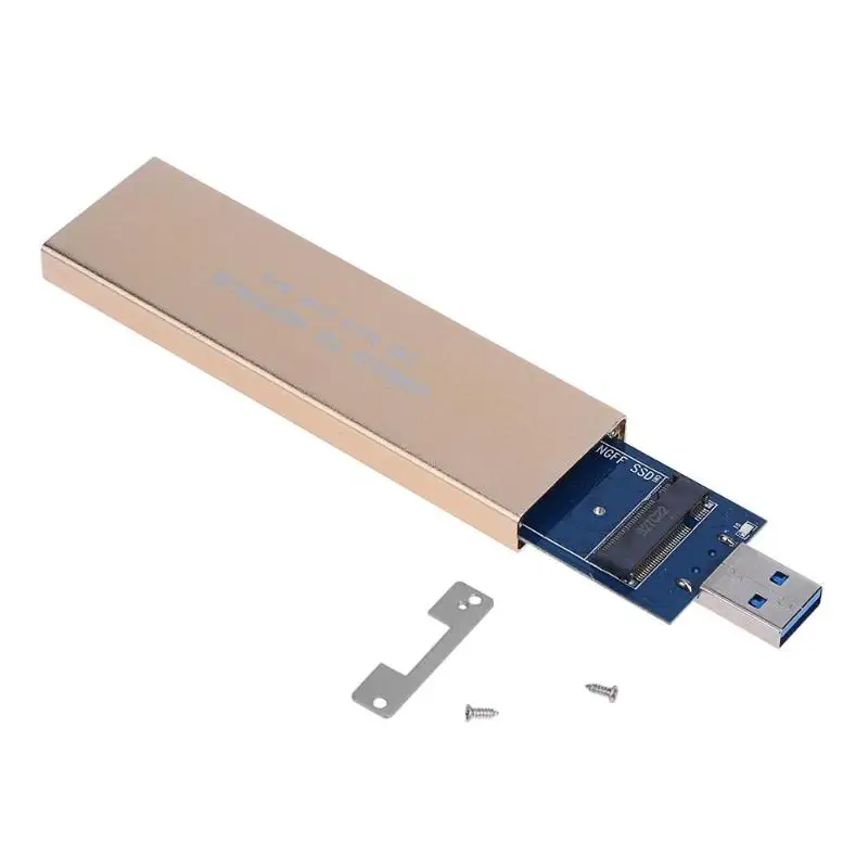 Алюминиевый сплав USB 3,0 к M.2 SSD USB3.0 к NGFF B Ключ SSD мобильный жесткий диск коробка внешний адаптер m2 для 2242 2260 2280