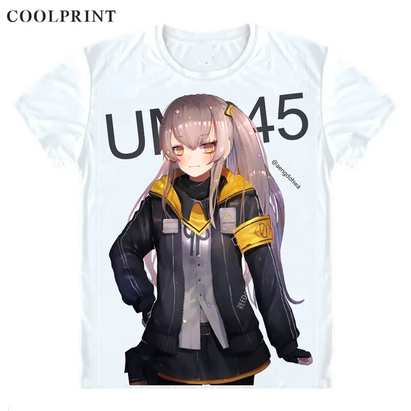 UMP45 игровая футболка для девочек с принтом из аниме Doujinshi Повседневная косплея