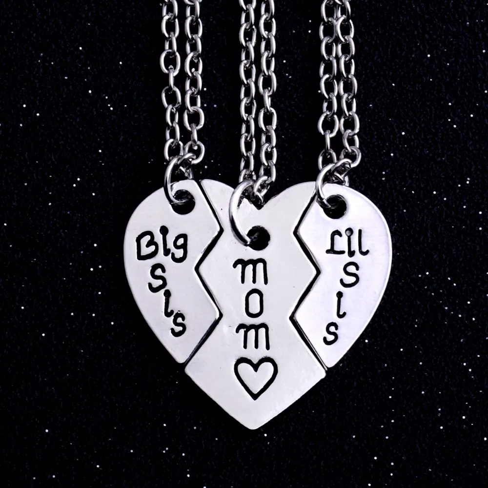 Ожерелье разбитое сердце мама сестра 3 шт./компл.|sister necklace|jewelry womenbest mom |