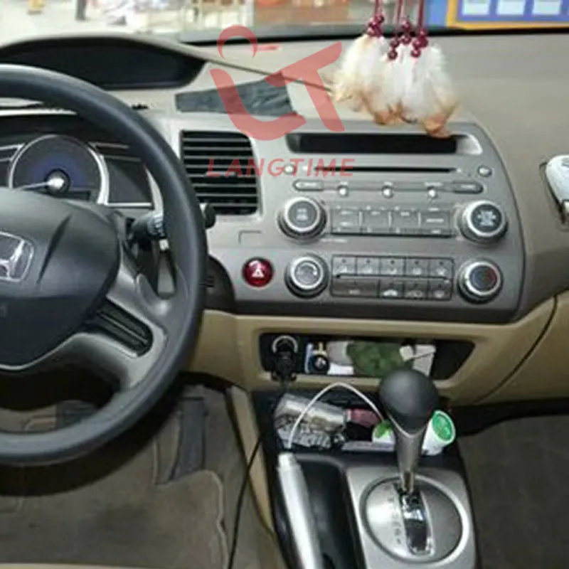 Автомобильная арматура DVD рамка панель DVD Dash комплект для 07-2011 Honda Civic, 2DIN(левая рука, с отверстием SRS