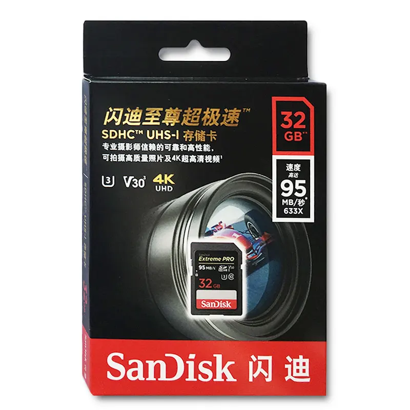 Карта памяти SanDisk PRO SD 95 м/с 32 Гб SDHC 64 128 ГБ 256 170 SDXC Class10 V30 U3 4K|sdxc uhs-i u3|sdhc 64gb32gb sdhc |