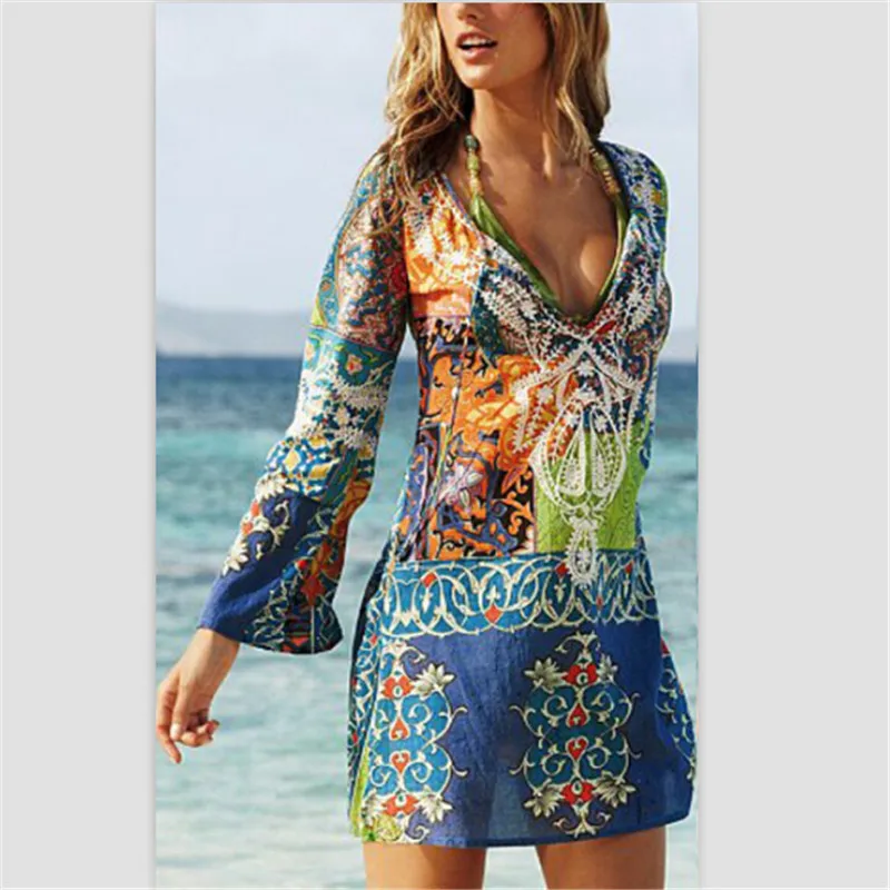 

2017 ITFABS Women Sexy Chiffon Bikini Cover Up Beach Swimwear Dress Scarf Pareo Sarong Wrap