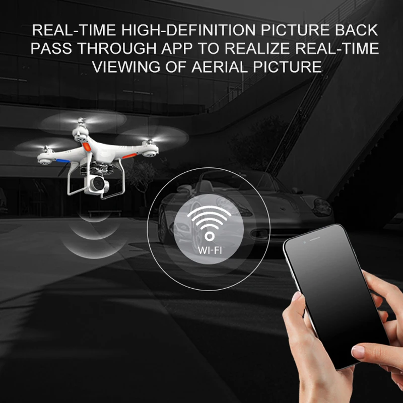 Дроны с камерой HD 1080P Wi Fi видео в реальном времени удержание высоты Безголовый