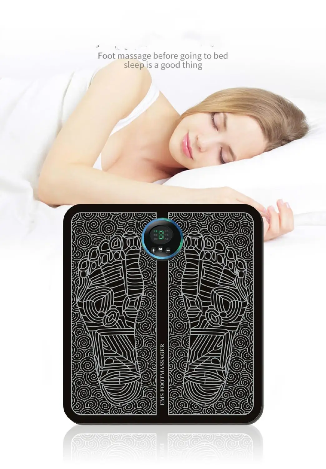 Pulse foot massage pad EMS massager machine bottom USB charging |