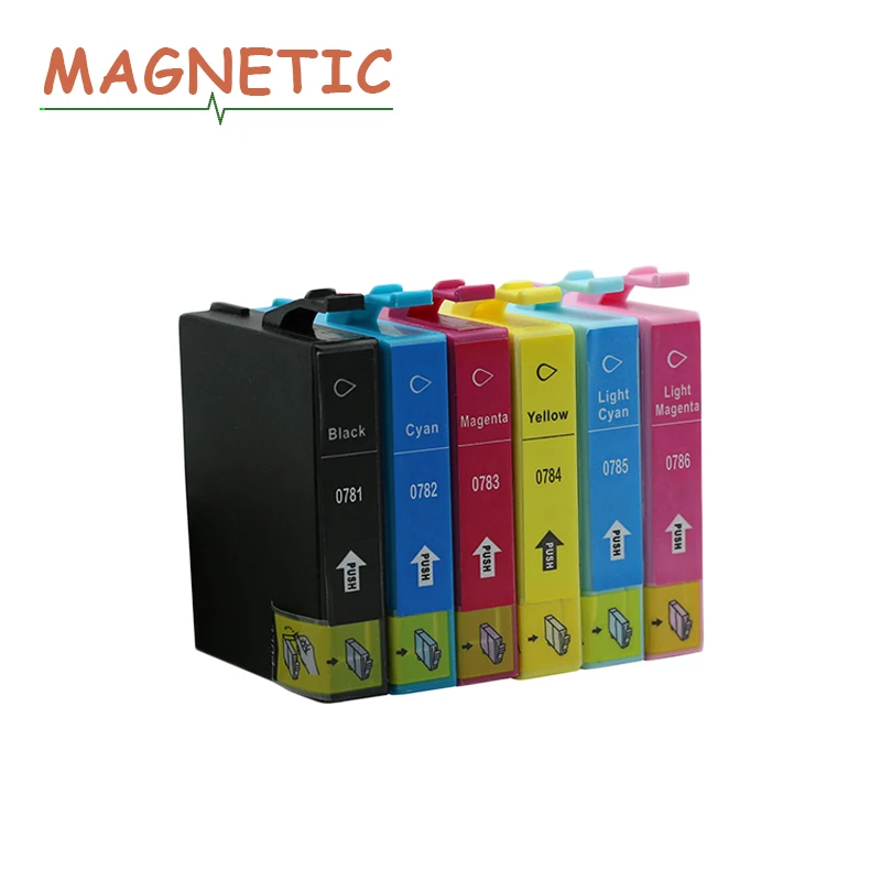 6X совместимый картридж с чернилами T0781 T0782 T0783 T0784 T0785 T0786 для Epson Stylus Photo
