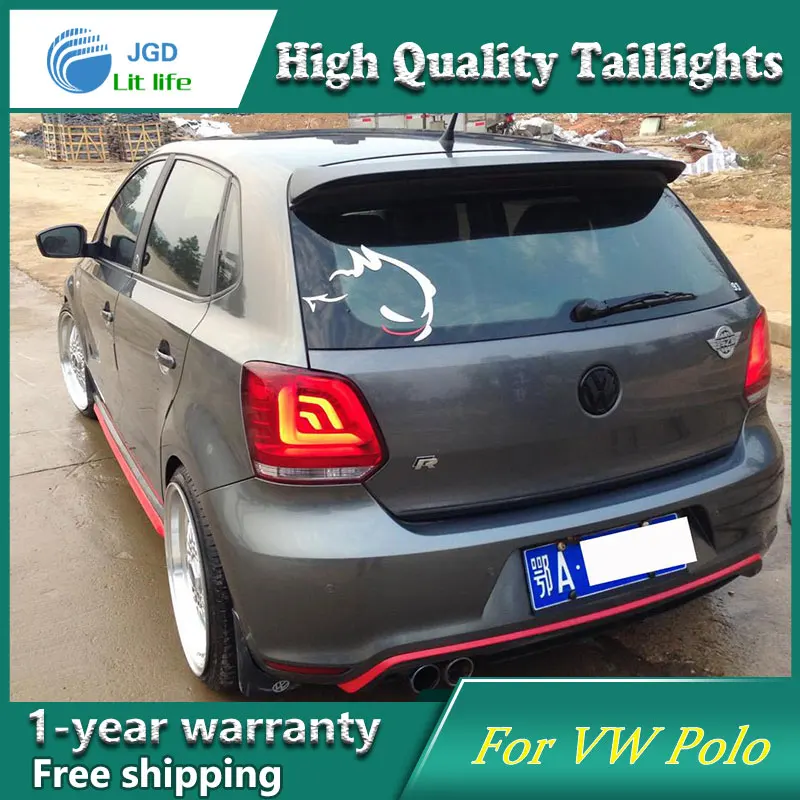 Чехол для автомобильного стайлинга задний фонарь VW POLO s 2010 2016 светодиодный DRL +