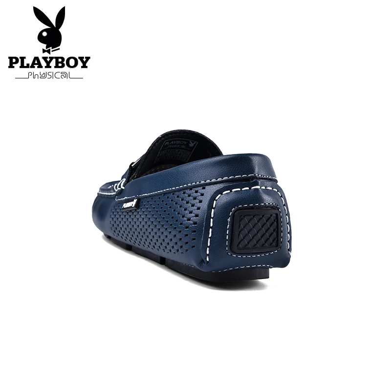 PLAYBOY/Большие размеры 38-44; модная повседневная мужская обувь из натуральной кожи; обувь из спилка со складками без застежки; мужская повседневная обувь; DA71076-2