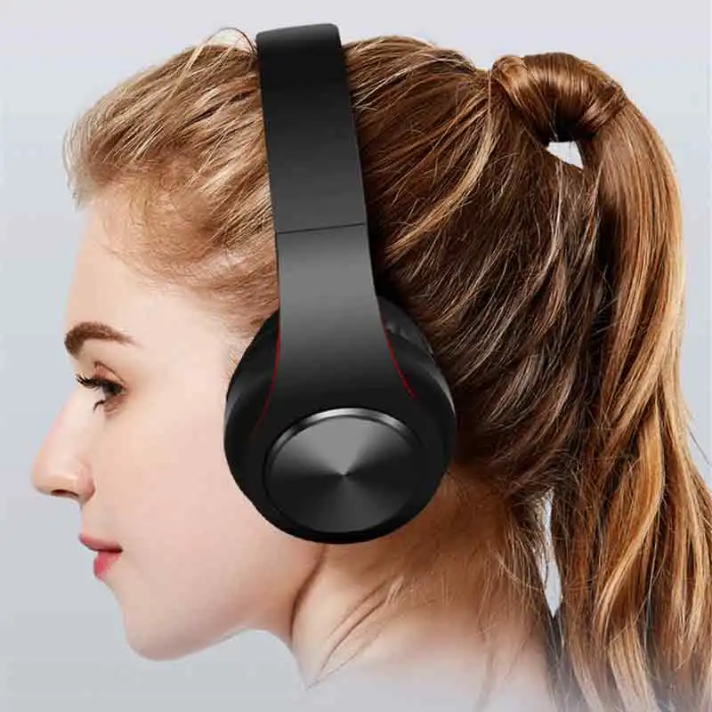 3D стерео беспроводные bluetooth наушники музыкальная гарнитура FM и поддержка SD карты