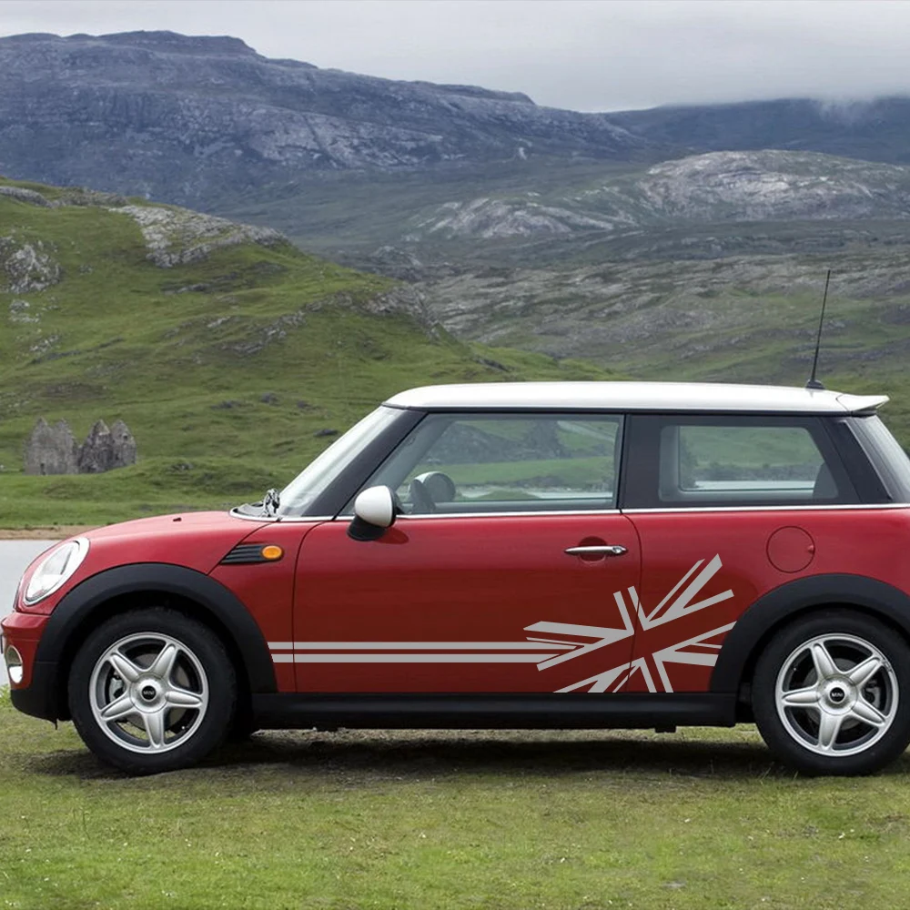 Наклейки на боковые двери и корпуса для стайлинга автомобилей Union Jack гоночные