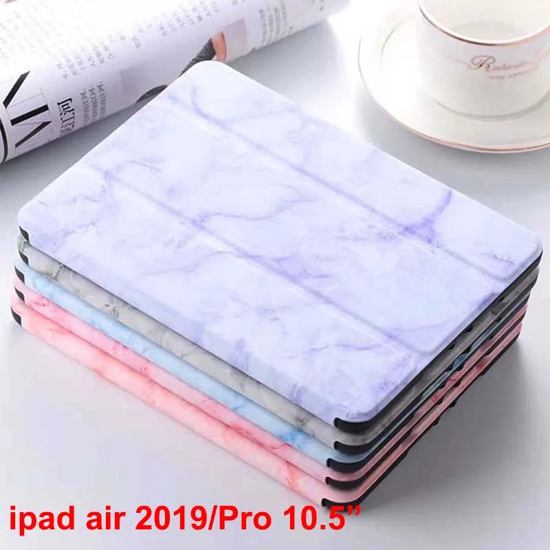 Мраморный зернистый чехол для iPad air 3 Pro 10," искусственная кожа+ мягкий термополиуретан карандаш подставка для ручки 3 уровня Смарт Стенд противоударный чехол