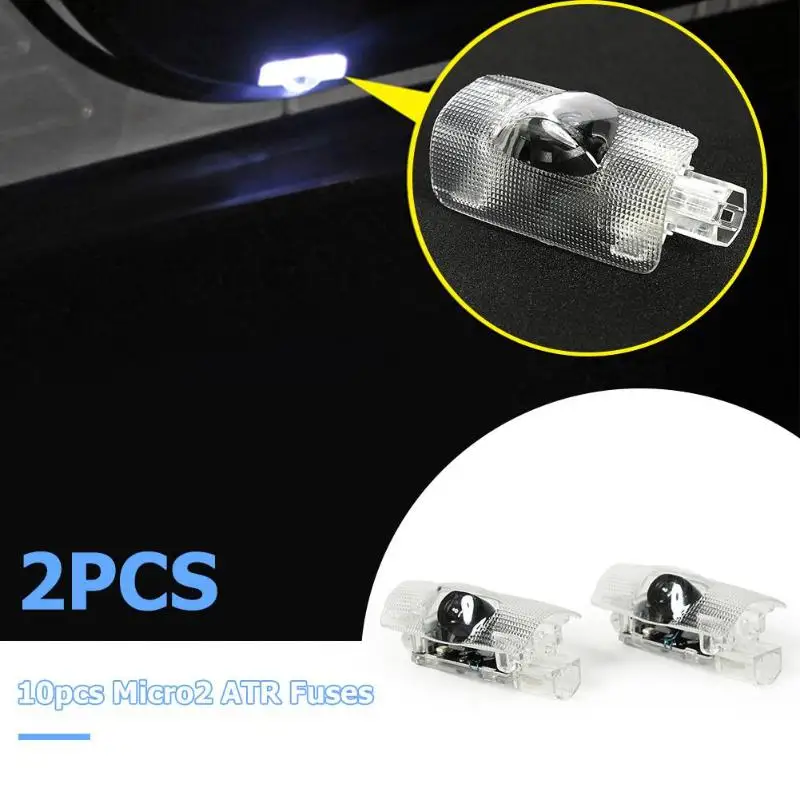 1 пара светодиодных автомобильных дверных прожекторов логотипов привидений