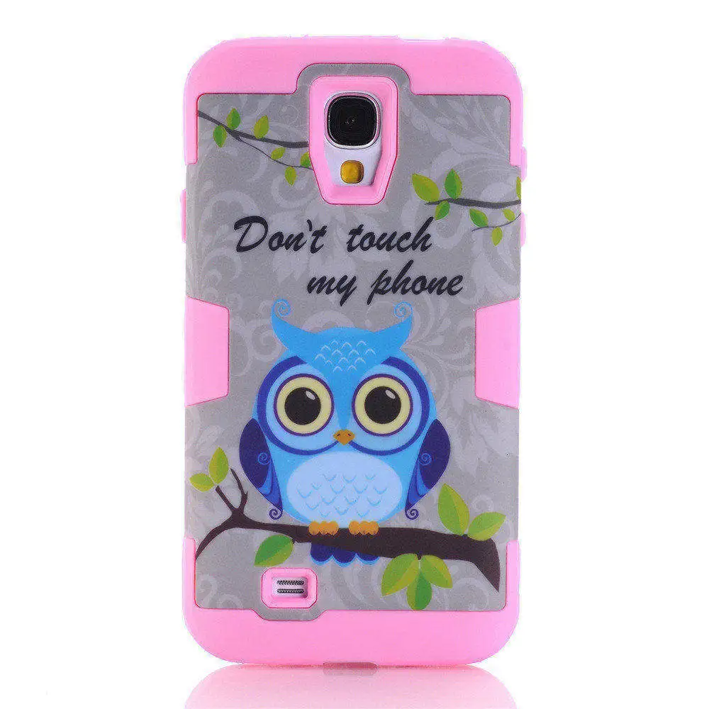 For Samsung Galaxy S3 S4 S6 Edge Phone Case Cute Animal Owl Skin Rubber Shockproof Hybrid Silicone PC Defender Heavy Duty |
