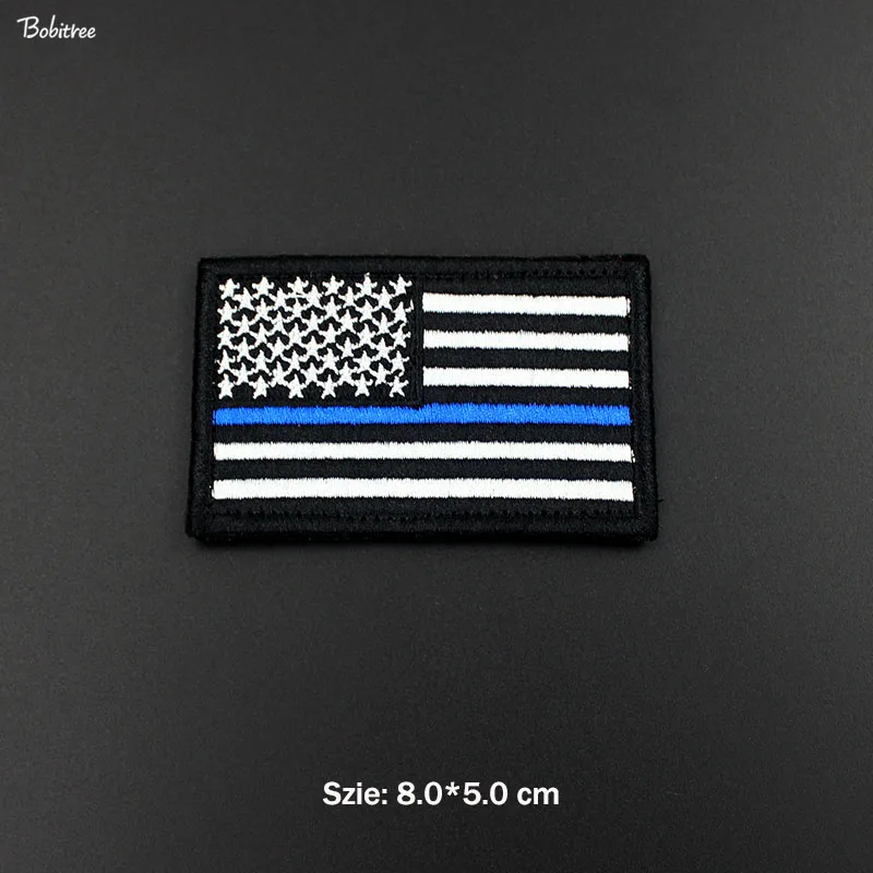 1pcs as photo Вышитый Крюк Петля американский флаг США нашивки военный тактический Каратель значок для тканевых сумок наклейки на рюкзак - Цвет: 1pcs as photo