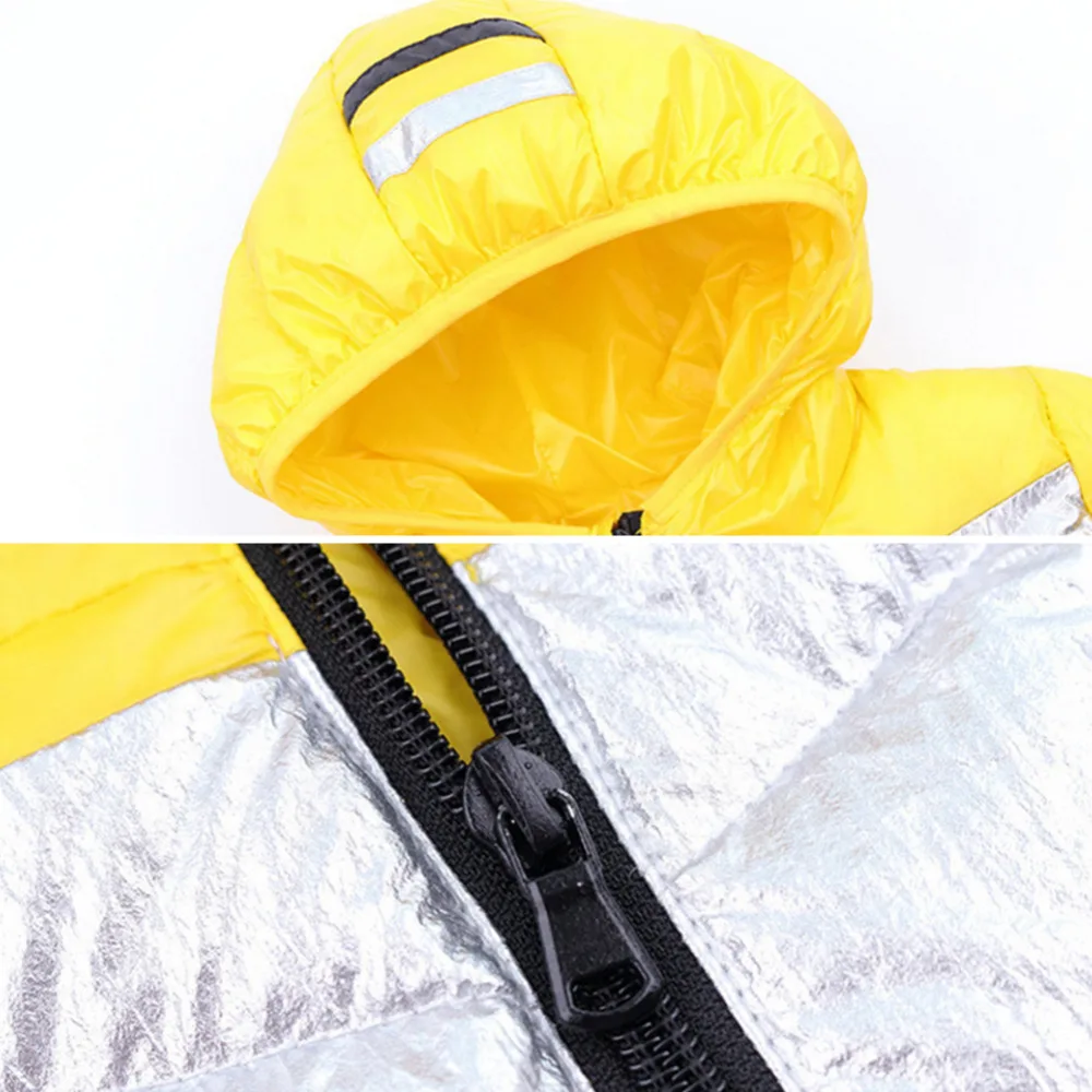 Детское пуховое пальто детская хлопковая куртка с капюшоном в Корейском стиле