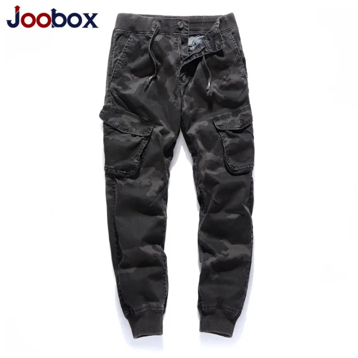

JOOBOX Men's Casual Pants New Military Camouflage Pants Autumn Fashion Cargo Pants Male Mid Waist Pockets Men Trousers