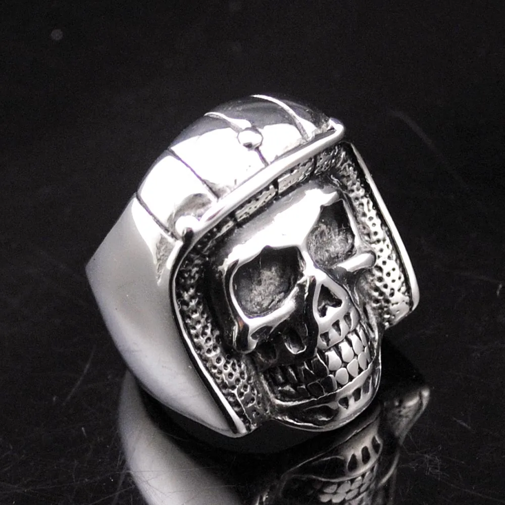 Кольцо CHIMDOU в ретро-стиле с черепом из нержавеющей стали мужские футбольные