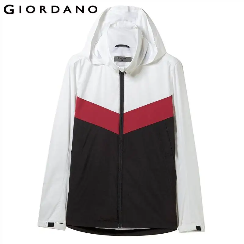 Giordano мужская ветровка с капюшоном и застежкой на молнии уникальный окрас |