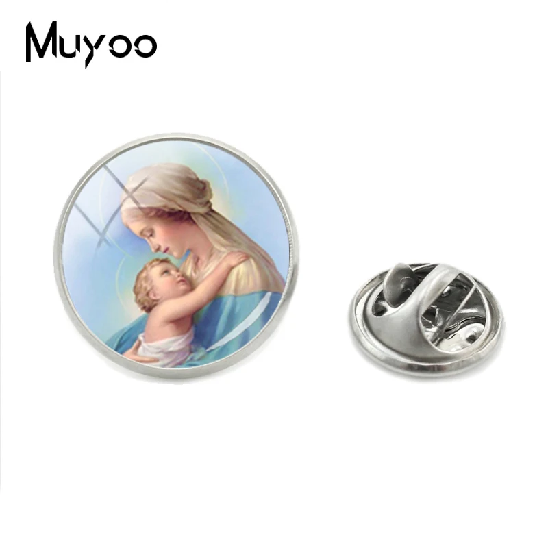 2019 Новый Винтаж Девы Марии матери Детские булавка для воротника в форме Иисус