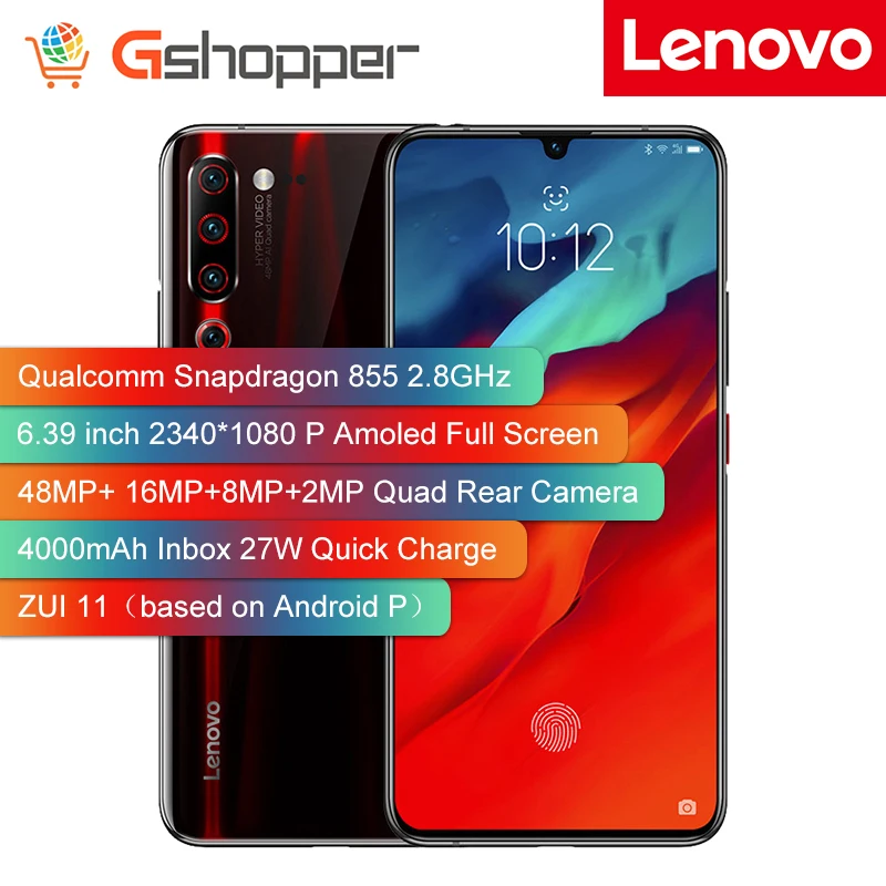 Глобальная версия lenovo Z6 Pro 6 ГБ+ 128 ГБ Snapdragon 855 мобильные телефоны 4000 мАч 48MP Тройная задняя камера 4K видео смартфон