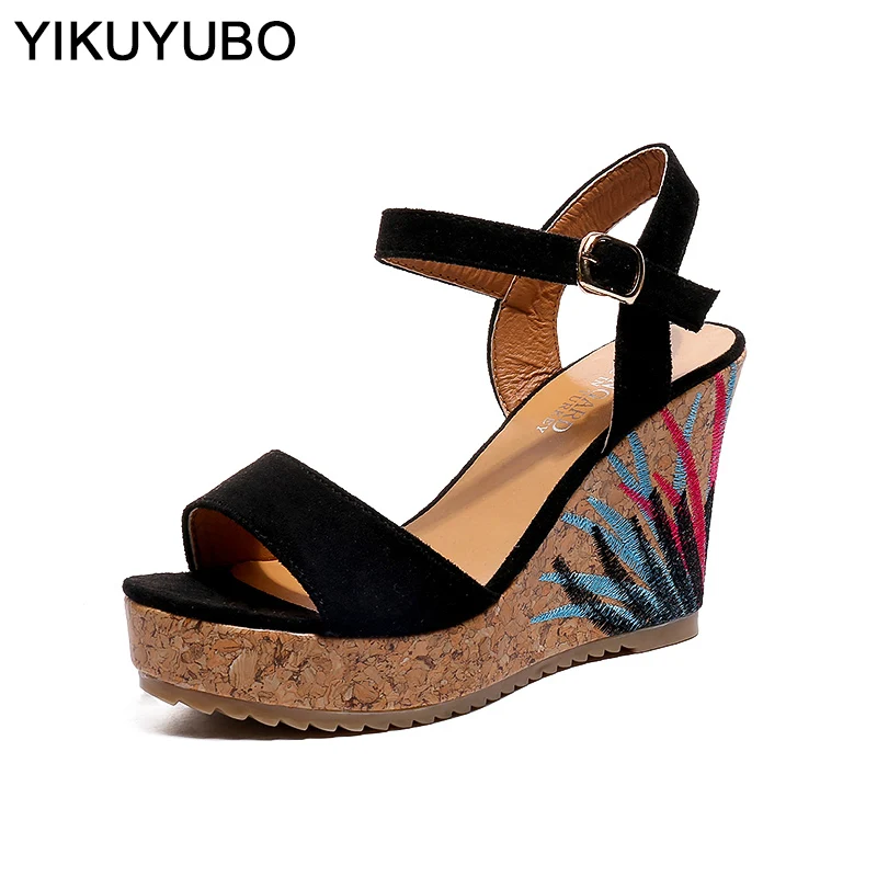 YIKUYUBO/женские босоножки коллекция 2019 года модная летняя обувь для женщин