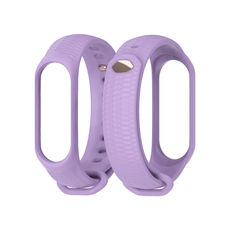 Voilet Mi jobs цветной браслет mi Band 4 ремешок на запястье для Xiaomi mi Band 4 3 силиконовый браслет mi band 3 аксессуары браслет mi Band 4 - Цвет: Voilet