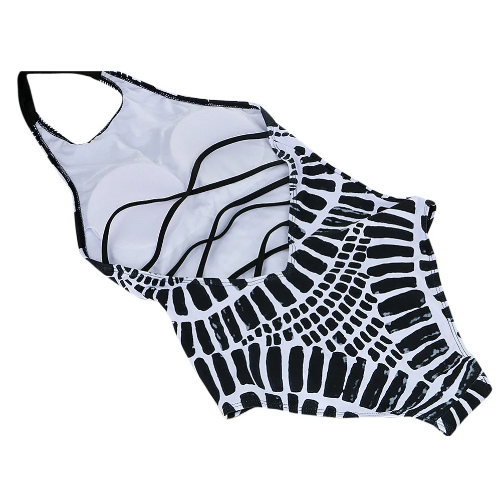 SAGACE сдельный сексуальный бикини с открытой спиной перекрестный бандаж купальный