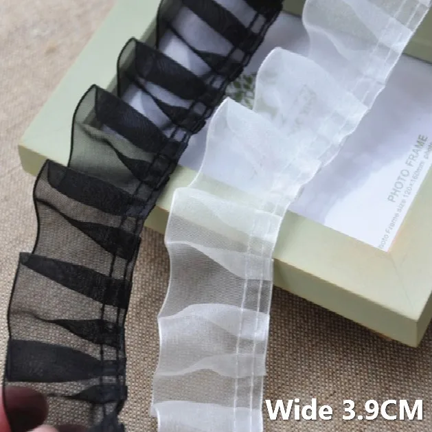 3 9 см ширина тюля 3D шифон кружева ткань аппликация из гипюра кружевной воротник