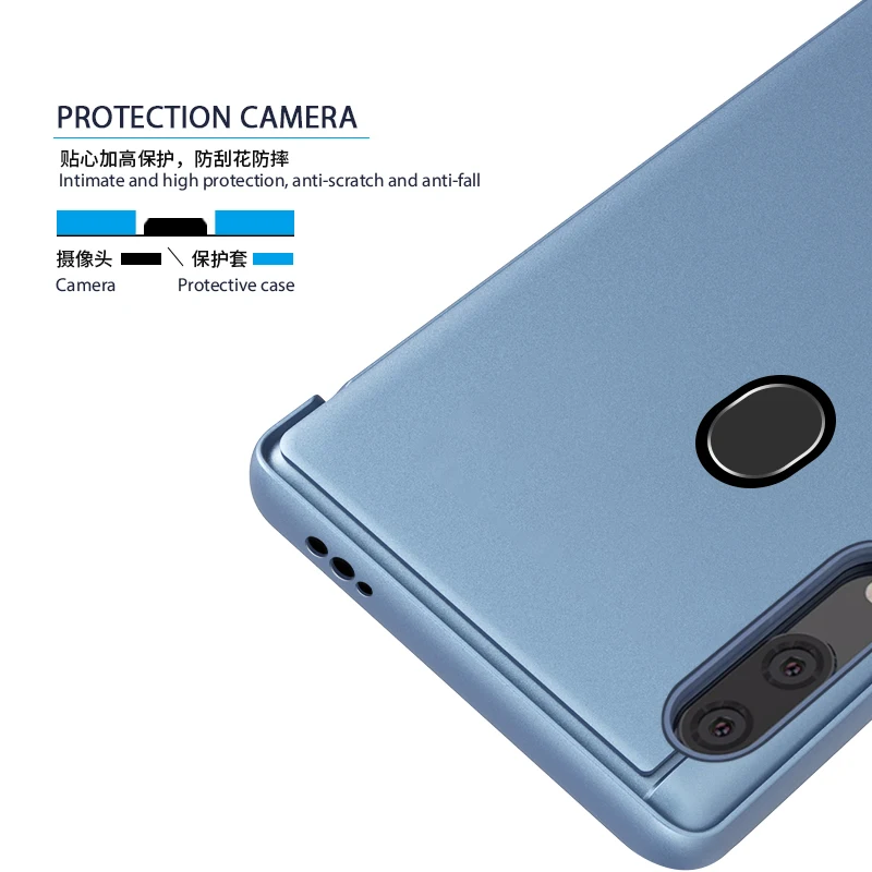 Роскошный чехол с зеркальным покрытием для телефона Xiaomi Redmi 7 Note7 7Pro кожаный
