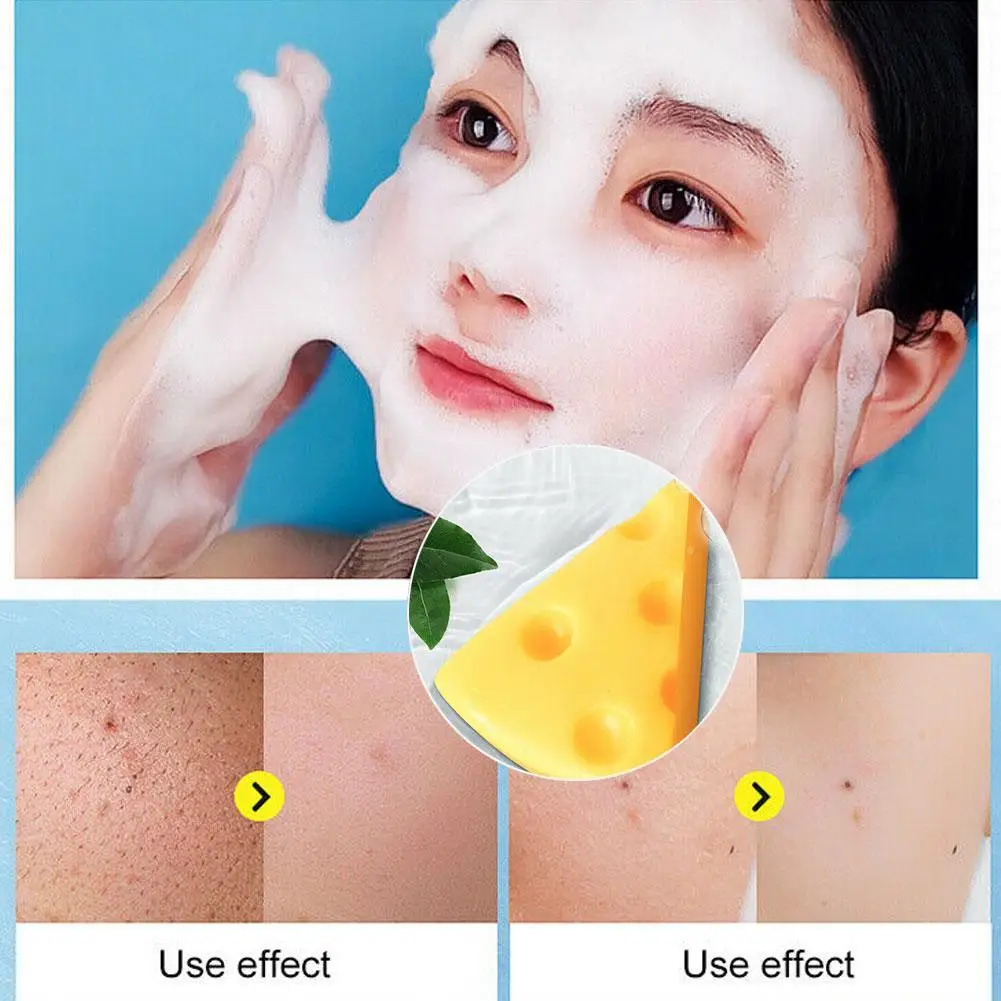 Очищающее мыло ручной работы мини для удаления акне сыра мыльная пена лица